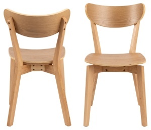 Set 2 piese Scaune dining Roxby, Natural, 79.5x45x55 cm - Img 6
