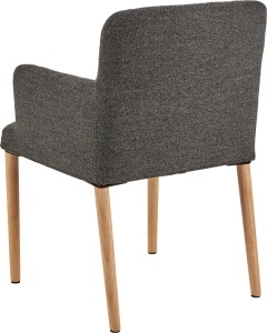 Set 2 piese Scaune dining Zoe, Gri, 83x56x60 cm - Img 4