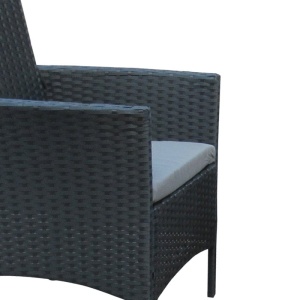 Set 4 buc masă și scaune de grădină Calmness Negru 104x55.5x79 cm - Img 7