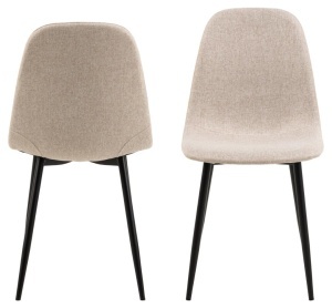 Set 4 piese Scaune dining Celia, Bej, 86x44x54 cm - Img 6