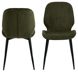 Set 4 piese Scaune dining Femke, Verde, 85x47.5x57.5 cm - Img 4