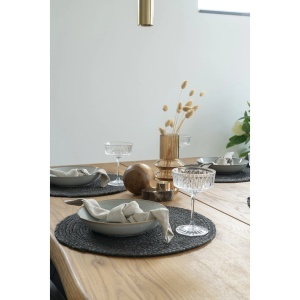 Set 4 piese Suporturi farfurie Bombay, Gri inchis, 38x38x0.5 cm - Img 2