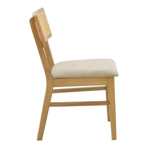 Set 7 bucati masa si scaune dining, Raffles, Natural, 90x150x76 cm - Img 5