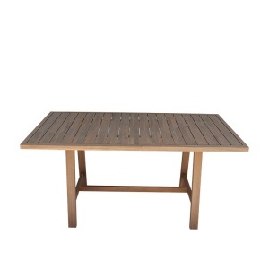 Set 9 masa si scaune gradina, Malibu, Bej, 90x180x75 cm - Img 6