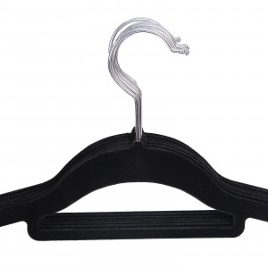 Set de 50 umerase de catifea, Songmics, Negru, 42.7x22x0.6 cm - Img 6