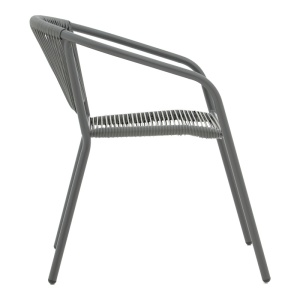 Set dining Valor-Lindaria, Pako World, Metal, Antracit, Ratan, 110x60x70 cm - Img 4