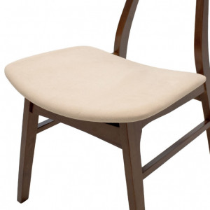 Set Masa si Scaune Benson-Orlean 5 Piese Nuc Inchis - Bej 120x80x75 cm - Img 9