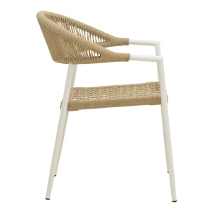 Set masa si scaune dining, 7 buc, Dagyn Ammos, Pako, Alb 240x90x76 cm - Img 11