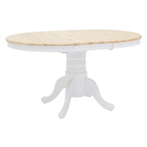 Set masa si scaune dining extensibil, 5 buc, Dallan Lars, Pako, Alb 138x100x75 cm - Img 5
