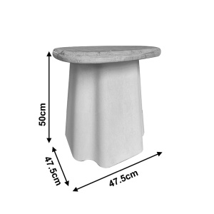 Set masute de cafea, 2 buc, Loberta, Pako, Alb 60x60x43 cm - Img 6