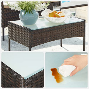 Set mobilier de gradina, Songmics, Maro, 58x49x85 cm - Img 7