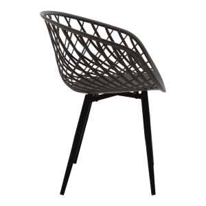 Set mobilier de sufragerie 5 piese Ezra, Negru, 100x100x75 cm - Img 7