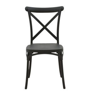 Set mobilier dining 3 piese Mercon Crossie, Antracit, 60x60x75 cm - Img 6