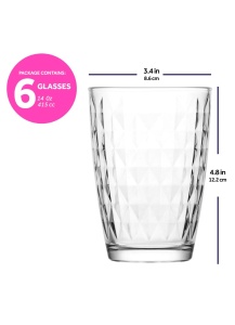 Set pahare (6 bucati) Lv-Art256F Transparent 8.6x8.6x12.2 cm - Img 4
