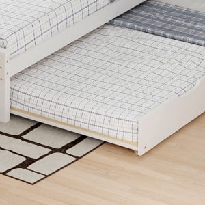Set pat extensibil (fara saltele), 2 buc, Benia, Alb, 90x190 cm - Img 8