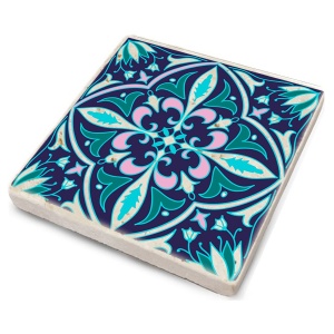Set platouri de sticlă, 4 bucati Glasswave Transida Multicolor 10x10x1 cm - Img 2