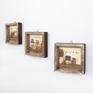 Set tablouri canvas (3 bucati) UKZM004 Multicolor 15x15x0.0 cm - Img 2