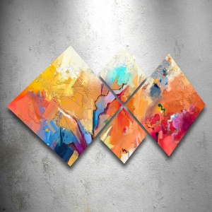 Set tablouri canvas (4 bucati) 4MDF1040210842 Multicolor 60x115 cm - Img 2