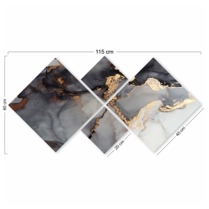 Set tablouri canvas (4 bucati) 4MDF1471082561 Multicolor 60x115 cm - Img 3