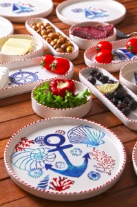Set vesela mic dejun, 14 bucati KAHSER14 Alb 19x19x1 cm - Img 3