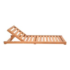 Sezlong Specta din lemn de fag solid culoare nuc 60x190x10 cm - Img 3