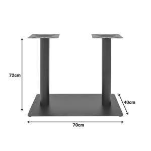 Stalp picior suport blat masa Givosa Negru 70x40x72 cm - Img 2