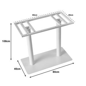 Suport blat masa, Soign, Alb, 40x80x108 cm - Img 3