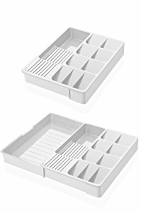 Suport pentru tacâmuri KASNDY01 Alb 50x40x6.5 cm - Img 2