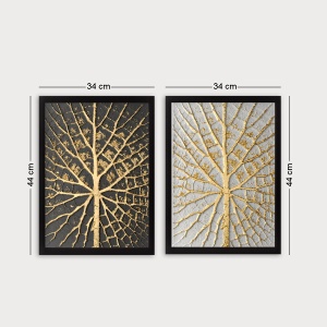 Tablou, 2 bucati SET Multicolor 34x44 cm - Img 2