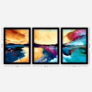 Tablou, 3 bucati 3SC33 Multicolor 35x45 cm - Img 2