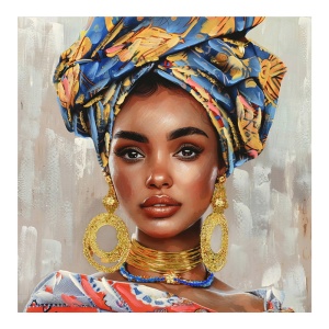 Tablou canvas Turban Inart, Pako World, 80x3x80 cm