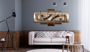 Tablou - Delicate shapes and warm colors 200x100 cm - Img 2