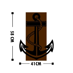 Tablou din lemn si metal Anchor Nuc 41x58 cm - Img 3