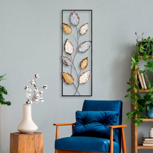 Tablou metalic Fagus Multicolor 32x90 cm - Img 2