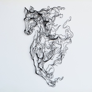 Tablou metalic Metal Negru 41x66 cm - Img 4