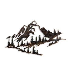 Tablou metalic Mountain Multicolor 70x40x1.5 cm - Img 6