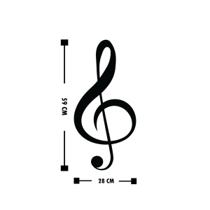 Tablou metalic Treble Negru 28x59 cm - Img 3
