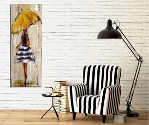 Tablou PC082 Multicolor 30x80x3 cm - Img 2