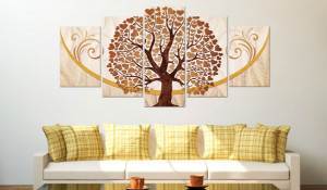 Tablou - The Golden Tree of Love 200x100 cm - Img 2