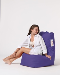 Taburet puf beanbag de gradina Diamond Mov - Img 6