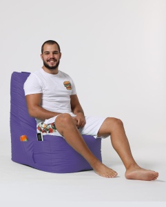 Taburet puf beanbag de gradina Diamond Mov - Img 12