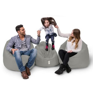 Taburet puf beanbag de gradina Iyzi Gri - Img 3