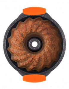 Tava Prajituri cu Maner Silicon, Orange BH/1136 - Img 3