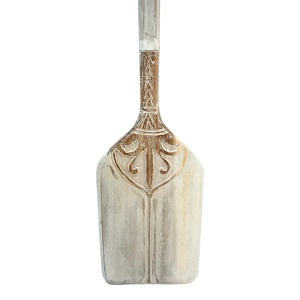 Vasla decorativa de perete Boon Alb 20x3x120 cm - Img 3
