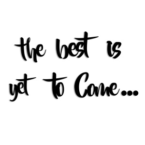 Accesoriu decorativ de perete din lemn si metal The Best is Yet To Come Negru 19x16 cm - Img 3