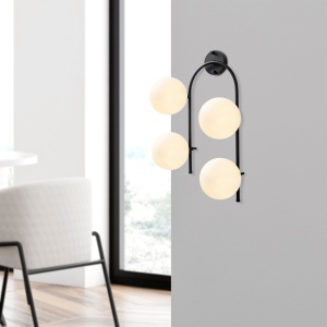 Aplica de perete Jewel Negru 40x26x62 cm - Img 2