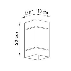 Aplica perete Blocco Alb 10x12x20 cm - Img 5