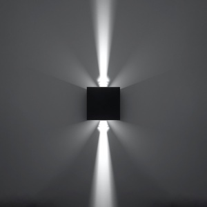Aplica perete LED Luca Negru 3000K 10x10x10 cm - Img 4
