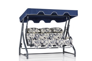 Balansoar cu 3 locuri Salvia 2 Multicolor 200x165x110 cm - Img 4
