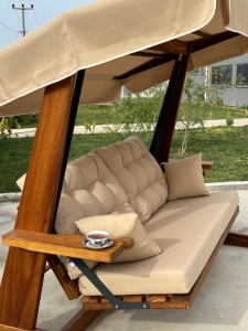 Balansoar cu 3 locuri Sia 2400 Bej 236x190x175 cm - Img 4